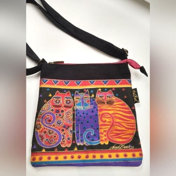 Laurel Burch Cat Purse Bag Crossbody Kitty Handbag - Picture 2 of 14